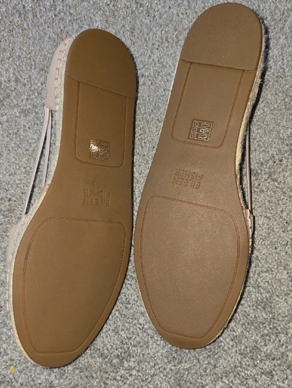 Eileen Fisher Blush Leather Espadrille Flats